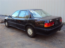 1993 HONDA ACCORD EX , 2.2L AUTO 4DR, COLOR BLACK, STK A14165